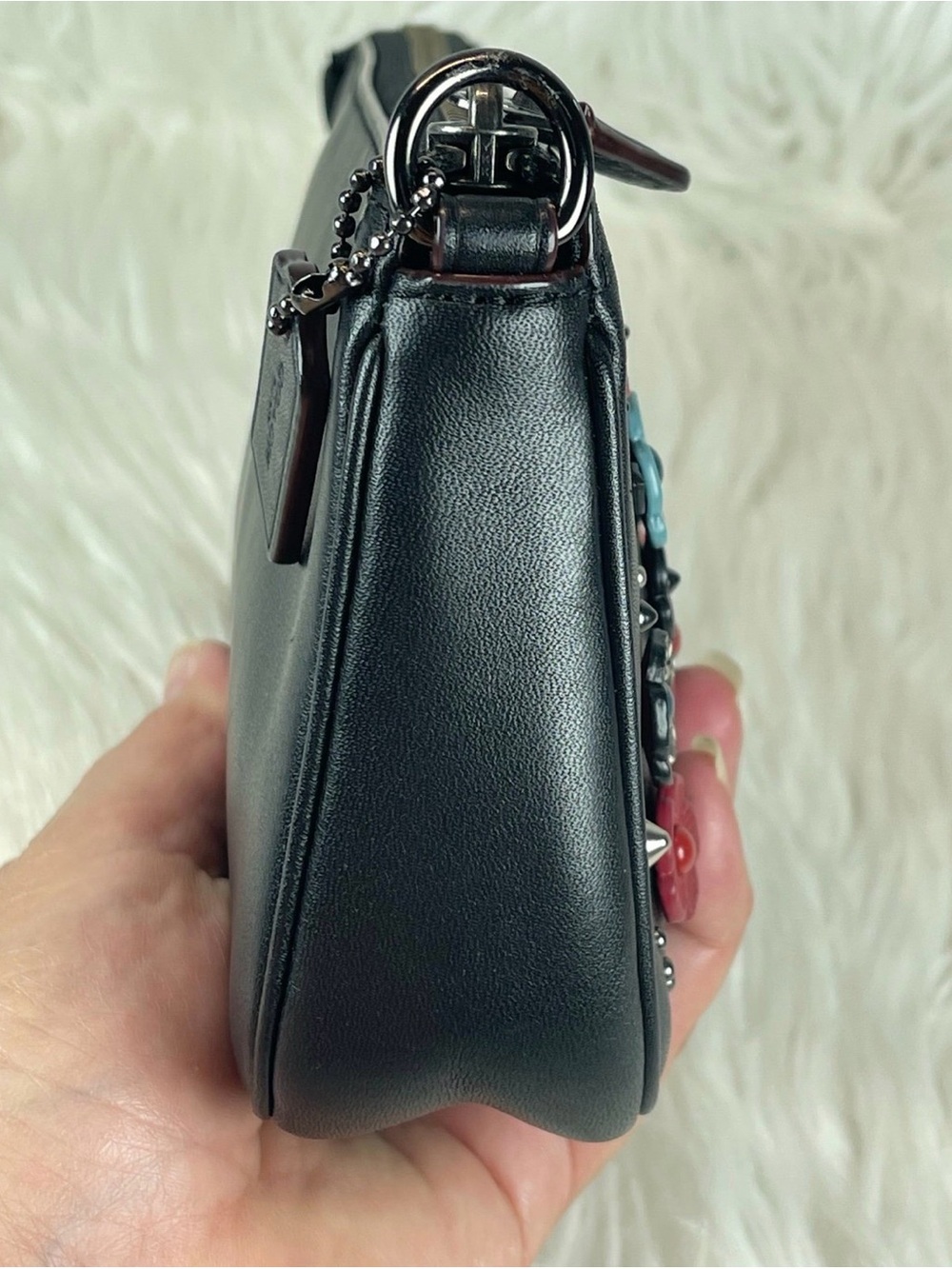 Coach Nolita 19 w/ tea roses and snakeskin detail - Picture 7 of 11